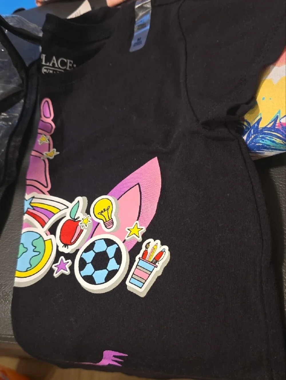 The Children's Place Pink Unicorn Graphic Tee with Rainbow Mane